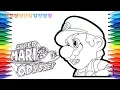 How to Draw Mario Odyssey Super Mario Drawing Coloring Pages for Kids