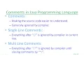 Java Beginners Tutorials Types of Comments in Java