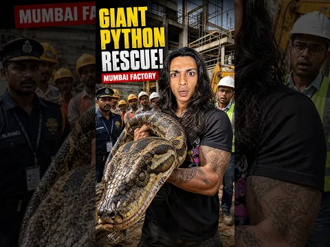 Giant Python in Mumbai! 🐍😱  #snake #vlog #reptiles #nature #abhirupkadam