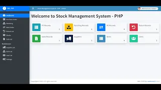 Stock Management System in PHP DEMO