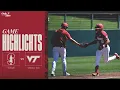 Highlights Stanford Baseball vs Virginia Tech 26