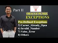 Exceptions in SQL PLSQL Types of Exceptions in Oracle PLSQL