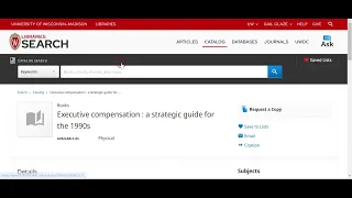 Requesting a book from the catalog at UW-Madison
