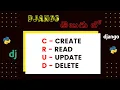 CRUD Operations in Django 3 in Telugu CRUD with Django tutorial in Telugu