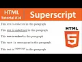 HTML Tutorial - Making Text Superscript in HTML sup Tag