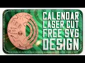 Calendar Laser Cut SVG Perpetual Calendar FREE SVG Sloth Design