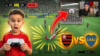 PRIMEIRO JOGO DE CAMPEONATO DO MEU FILHO NO VIDEO GAME! Efootball 27