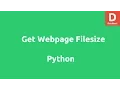 Get Webpage File Size in Python