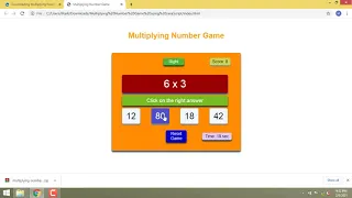 Multiplying Number Game using JavaScript