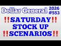 2026 Dollar General Couponing SATURDAY STOCK UP SCENARIOS MUST WATCH