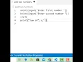 Python Program to Add Two Numbers Python Programming Faiz Rasool Online