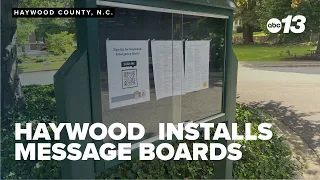 Haywood County installs message boards to improve communication during emergencies