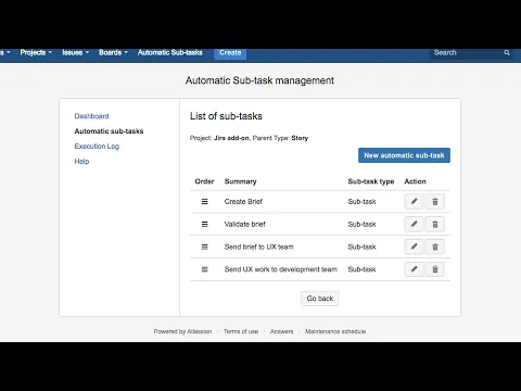 watch Automatic Subtasks & Subtask Templates for Jira by Aneto video