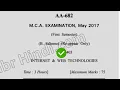 2017 dcrust MCA 1st Sem Reappear Internet Web Technologies Question Paper 2