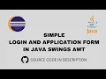 Realtime Login and Registration form using java Swings Simple Java Registration and Login form