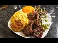 Cooking Sunday Dinner Lamb Chops Jumbo Lump Crab Cakes Carrot Souffle Mac Cheese
