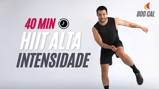 Treino Hiit de 40 MIN para gastar 800 calorias - sem repetições, sem equipamentos (em casa)