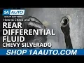 How to Check and Fill Rear Differential Fluid 14-19 Chevy Silverado