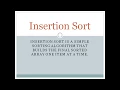 Insertion Sort Insertion sort Algorithm Insertion sort In Java