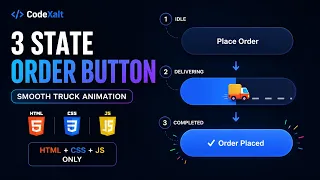3 State Order Button Animation HTML CSS JavaScript