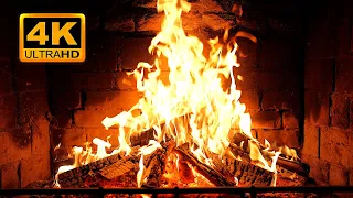 Cozy Fireplace 4K 12 HOURS Fireplace With Crackling Fire Sounds Fireplace Ambience 
