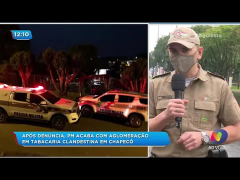 PM encontra jovens em tabacaria clandestina em Chapecó