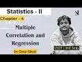 Multiple Correlation and Regression in One Shot Statistics - II CSIT 3rd Sem