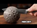 Slicing the Solar System: ASMR Knife Cuts Through Every Planet
