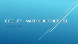 Codility - MaxProductOfThree JavaScript