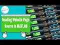 Reading Page Source in MATLAB Stock Market Application MATLABHelper
