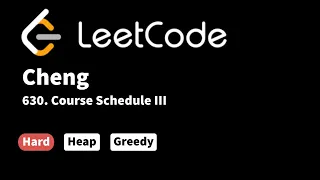 LeetCode 630 Course Schedule III