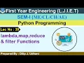 Lec-39 - lambda map reduce And filter Functions Python Programming First Year Engineering
