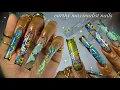 Earthy Maximalist Nails long acrylic nails exquisite nail art