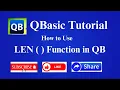 QBasic Tutorial LEN Function Library Function Function In QBasic In Hindi