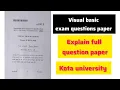 Visual basic exam questions paper