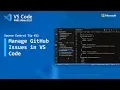 Source Control Tip 13 Manage GitHub Issues in VS Code