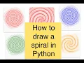 How to draw a spiral by seven lines of python code