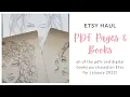 My January 2022 Etsy PDF Haul Singles and Digital Adult Coloring Books