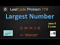 largest number largest number leetcode leetcode 179 arrays sort java 8 2 liner