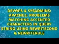 Apache2 Problems matching accented characters in query string using RewriteCond RewriteRule