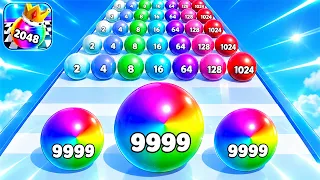 BALL MERGE RUN 2048 - Tutorial Gameplay Walkthrough (iOS,Android) Latest Update All Levels Free