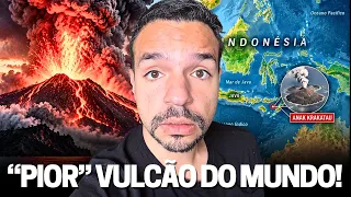 Erupção do Anak Krakatoa (Krakatau) na Indonésia - “mais perigoso do mundo”! Entenda o fenômeno!