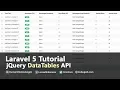 Laravel 5 Tutorial How to Use jQuery DataTables API with Example