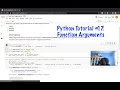 Python Tutorial - Function Arguments