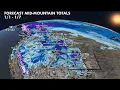 Mountain Snow Forecast for the First Week of January