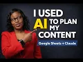 How I Use AI to Plan My Content in Google Sheets Busy Mom System