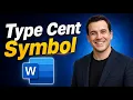 How To Type The Cent Symbol In Microsoft Word - Cent Key 2026 Guide