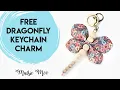 FREE Dragonfly Keychain SVG Cricut Faux Leather Charm Tutorial Easy Beginner