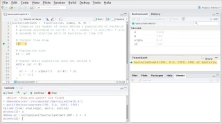 Using the debugger R