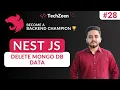 Nest JS Tutorial Delete MongoDB Data using DELETE API Method 2025